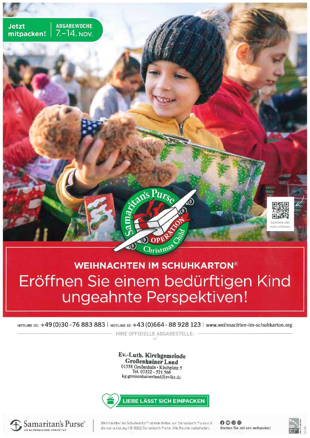 Kirchgemeinde Großenhainer Land  Weihnachten im Schuhkarton – jetzt 